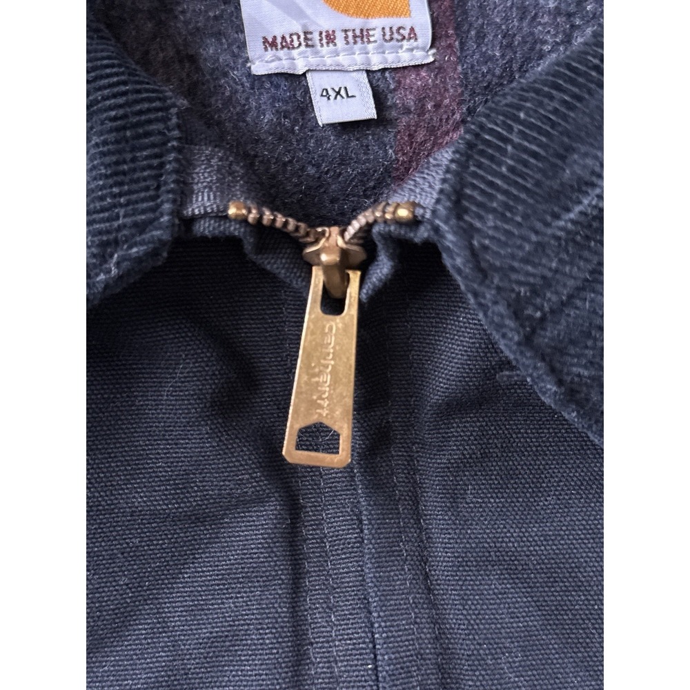 Carhartt J001 BLK Detroit Jacket USA Made Blanket Lined Workwear 4XL - Picture 7 of 16